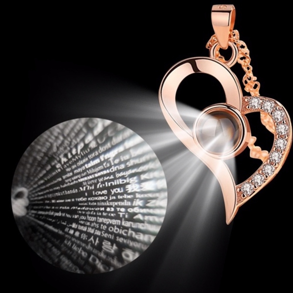 I love you PROJECTION NECKLACE! 100 languages!